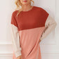 Color Block Long Sleeve Tee Dress