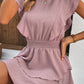Textured Smocked Waist Layered Dress