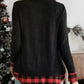 Plaid Round Neck Long Sleeve T-Shirt