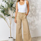 BAYEAS Raw Hem Wide Leg Jeans