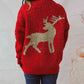 Reindeer Round Neck Long Sleeve Sweater