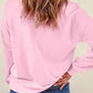 OH SNAP Round Neck Long Sleeve Sweatshirt