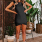 Flutter Sleeve Tulip Hem Mini Dress