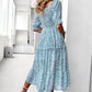 Ditsy Floral Off-Shoulder Smocked Midi Dress