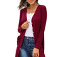 V-Neck Long Sleeve Cardigan with Pocket