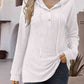 Half Button Up Drawstring Hoodie