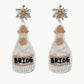 Beaded Champagne Bottle Earrings