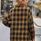 Plaid Collared Neck Button Down Jacket