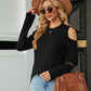 Dropped Shoulder Long Sleeve Blouse