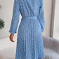 Ditsy Floral Tie Waist Pleated Dress