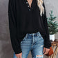Buttoned Drop Shoulder Top