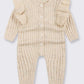 Ruffled Button Up Long Sleeve Jumpsuit