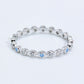 925 Sterling Silver Zircon and Natural Moonstone Ring