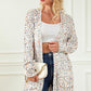 Heathered Open Front Long Sleeve Cardigan