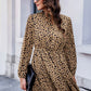 Printed Long Sleeve Mini Dress