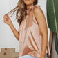 Animal Print Tied Curved Hem Tank