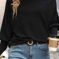 Pearl Trim Lantern Sleeve Top