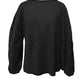 Openwork Dropped Shoulder Boat Neck Blouse
