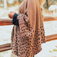 Leopard Turtleneck Poncho