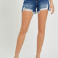RISEN Full Size High Rise Distressed Denim Shorts