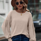 Round Neck Dropped Shoulder Flounce Sleeve T-Shirt