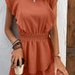 Textured Smocked Waist Layered Dress