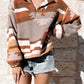 Half Zip Long Sleeve Sweatshirt with Pockets