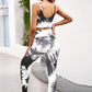 Tie-dye Crop Top and Leggings Set