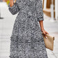Leopard Surplice Tie Belt Slit Dress
