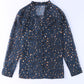Leopard V-Neck Long Sleeve Shirt