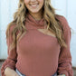 Ribbed Turtleneck Bolero and Tank Set