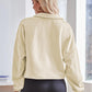 Half Zip Collared Neck Long Sleeve Sweatshirt