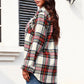 Plaid Button Up Collared Neck Shacket