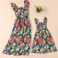 Women Floral Ruffled Dress