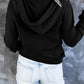 Half Snap Drawstring Long Sleeve Hoodie