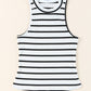 Striped Ribbed Round Neck Tank