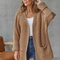 Open Front Long Sleeve Cardigan with Pockets