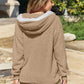 Zip Up Drawstring Hooded Jacket