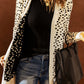 Full Size Printed Long Sleeve Cardigan with Pocket