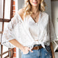 Open Front Half Sleeve Lace Cardigan