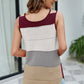 Color Block Slit Knit Tank