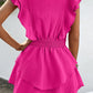 Textured Smocked Waist Layered Dress