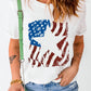 US Flag Graphic Round Neck Tee