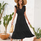 Tiered Ruffled V-Neck Cap Sleeve Dress