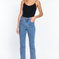 ACTIVE BASIC Ribbed Round Neck Cami Bodysuit