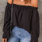 Off-Shoulder Flounce Sleeve Blouse