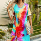 Twisted V-Neck Short Sleeve Dress