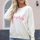 Letter Graphic Round Neck Sweater