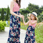 Women Striped Floral Sleeveless Dress