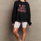 Simply Love Full Size Letter Graphic Long Sleeve Sweatshirt